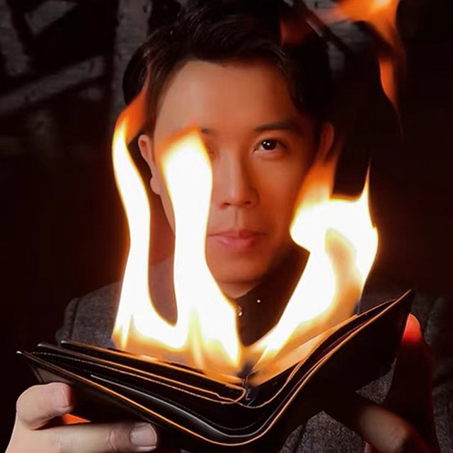Electronic Fire Wallet Store Oil High-quality Magnetic Lock Street Magic Tricks Prop Stage Ember - E Professional Gimmicks