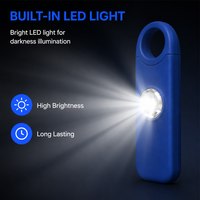 Alarme de sécurité personnelle pour femmes 130 dB avec appel d'urgence SOS, lampe torche LED et design porte-clés portable