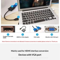 Adaptador de HDTV a VGA, Material ABS OEM, Hecho en China, para Monitor de Escritorio, Portátil, Proyector, Accesorios de Computadora