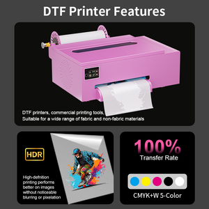 מדפסת טקסטיל DTF שטוחה מדגם FCOLOR A4 להדפסה על חולצות וסרטים לחיות מחמד קטנות, ומייבש DTF למדפסת DTF - Product Image 2