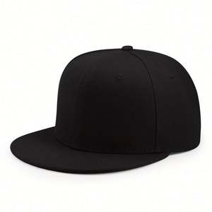Custom Hip-Hop <b>Flat</b> Rim Baseball Hat for <b>Men</b> Women Street Sunshade <b>Cap</b> Polyester Velour Casual <b>Flat</b> Rim Fitted Hat - Product Image 5