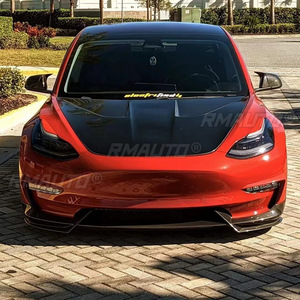 สปอยเลอร์กันชนหน้ารุ่น Model3 Modely ลายคาร์บอนไฟเบอร์ สไตล์สปอร์ต สำหรับ Tesla Model3 Model Y ปี 2018-2023 อุปกรณ์ตกแต่งรถยนต์ - Product Image 3