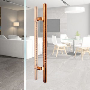En gros En Acier Inoxydable en Forme de H Intérieur Poignées Rosette Sur Rosace Poignée de Traction de Porte En Bois - Product Image 4