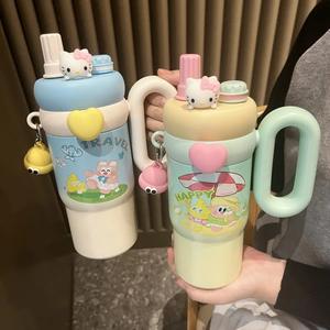 800Ml Roestvrijstalen 316 Dubbele Drinkbekers Nieuw Handvat Schattige Jongen Meisje Studenten Water Flessen Ijs <span class=keywords><strong>Thermos</strong></span> Beker <span class=keywords><strong>Plastic</strong></span> Drinkwaren - Product Image 5