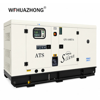 Groupe électrogène diesel super silencieux certifié CE 80 kVA 100 kVA, groupe électrogène diesel industriel pour l'alimentation de secours des petites usines