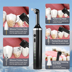 Pulidor Dental Eléctrico Profesional P06 con 5 Cabezales Reemplazables para Eliminar Manchas, Blanquear y Limpiar Sarro y Placa - Product Image 4