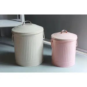 Wholesale Galvanized Foot Pedal Mini Trash Waste Bin Kitchen Stainless Steel Garbage Can