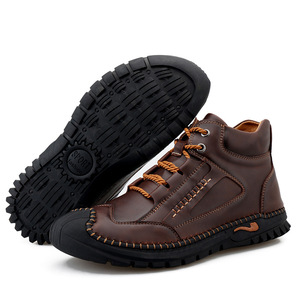 2026 autunno e inverno nuove <span class=keywords><strong>scarpe</strong></span> da <span class=keywords><strong>uomo</strong></span> in vera pelle di <span class=keywords><strong>grandi</strong></span> dimensioni stile coreano cucite a mano all'ingrosso - Product Image 5