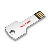 USB Flash Drive Bentuk Kunci dengan LOGO Kustom 4GB 8GB 16GB 32GB 64GB 128GB