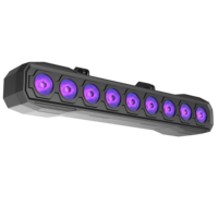 Barre lumineuse LED 40W 9X4W RGBW 4-en-1 pour intérieur, discothèque, fête, pixel, lavage mural, Noël, noir, contrôlée par DMX512, éclairage de scène