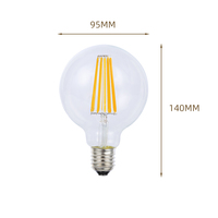Ampoule à filament led E27, ampoule led variable G25/ G80/G95/G125, E26/E27 4W/6W/8W, fournisseur xtw