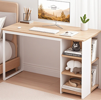 Station de travail de bureau élégante avec finition blanche lisse, design simple, bureau d'ordinateur adapté à la maison moderne, table d'ordinateur pour étude