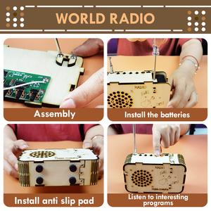 DIY RADIO SPEAKER Kit Experimento Elétrico Kid 3D Madeira Montar Ciência Engenharia Stem Brinquedos - Product Image 5