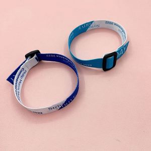 สายรัดข้อมือโพลีเอสเตอร์ทอแบบปรับได้ ราคาประหยัด ผลิตตามสั่ง เหมาะสำหรับงานอีเว้นท์ งานเทศกาล และงานส่งเสริมการขาย - Product Image 5