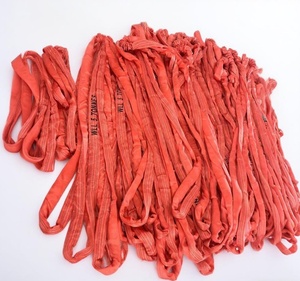 Sangle ronde de couleur rouge 5000 kg, vente en gros, sécurité d'usine, sangle de levage souple de 5 t - Product Image 4