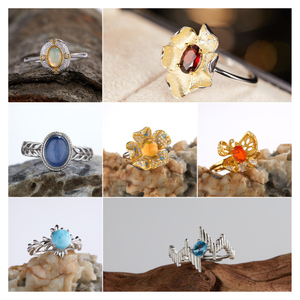 Tùy Chỉnh Thời Trang Mới Thiết Kế Đá Quý Nhẫn Sterling Bạc Trang Sức Tự Nhiên Mossanite Đá Quý Nhẫn Cho Phụ Nữ - Product Image 4