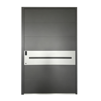 Porte pivotante de sécurité robuste en acier inoxydable Zonle, porte d'entrée principale extérieure moderne avec serrure intelligente électronique