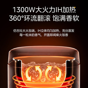 หม้อหุงข้าวอัจฉริยะ Midea รุ่น MB-4C98H 1500W ระบบทำความร้อน IH พร้อมถาดนึ่งและถ้วยตวง สำหรับใช้ในบ้าน - Product Image 5