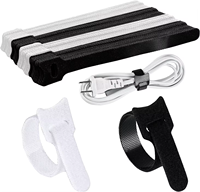 Attaches-câbles en nylon réutilisables et écologiques de 6 pouces, auto-adhésifs, à boucles auto-agrippantes, en différentes longueurs - 100 mm, 200 mm, 300 mm, 400 mm