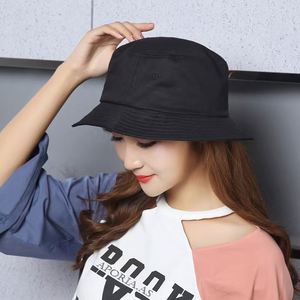 Summer Fisherman <b>Hat</b> <b>Women</b> Custom Embroidery Logo Cotton <b>Hats</b> <b>Beach</b> Sun Plain Color Designer Bulk Bucket Caps - Product Image 2