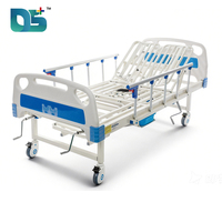 Lit médical manuel 5 fonctions pour clinique et hôpital, avec poteau porte-perfusion et matelas – Vente en gros usine à prix abordable