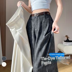 <span class=keywords><strong>Pantaloni</strong></span> da Donna a Vita Alta in Poliestere Tie-Dye, Versione Stretta, Casual, a Gamba Larga, Lunghezza al Pavimento, Collezione Primavera Estate 2026 - Nuovi Arrivi - Product Image 3