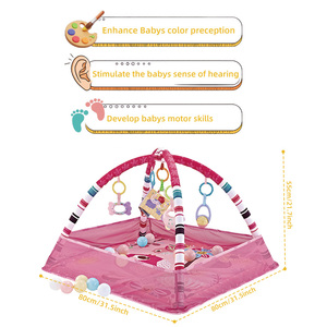 Parc pour bébé pliable avec tapis de jeu souple et jouets <span class=keywords><strong>d</strong></span>'éveil, <span class=keywords><strong>centre</strong></span> <span class=keywords><strong>d</strong></span>'activités pour nourrissons en intérieur - Product Image 2