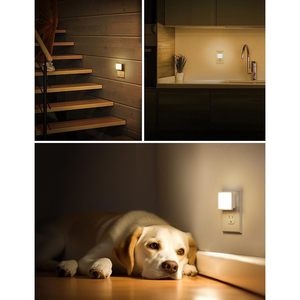 L LOHAS LED Night <b>Light</b> <b>Plug</b> <b>In</b> 0.3W Warm White Dusk To Dawn Sensor Control Square Shape 2 Pack - Product Image 6