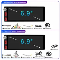 Lecteur DVD de voiture LEHX 1 Din 6,9 pouces, autoradio Android multimédia, CarPlay sans fil, autoradio stéréo GPS 4G LTE, écran tactile