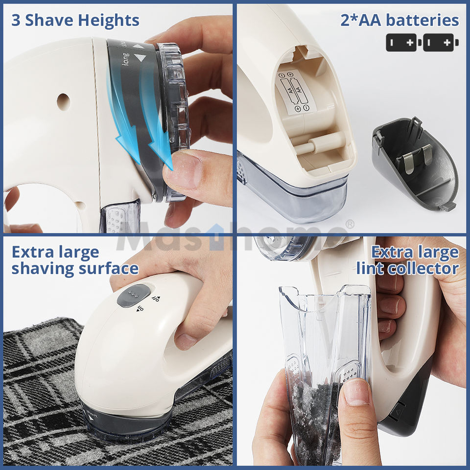 Adjustable Electric Lint Remover with Stainless Steel Blade - Image 3