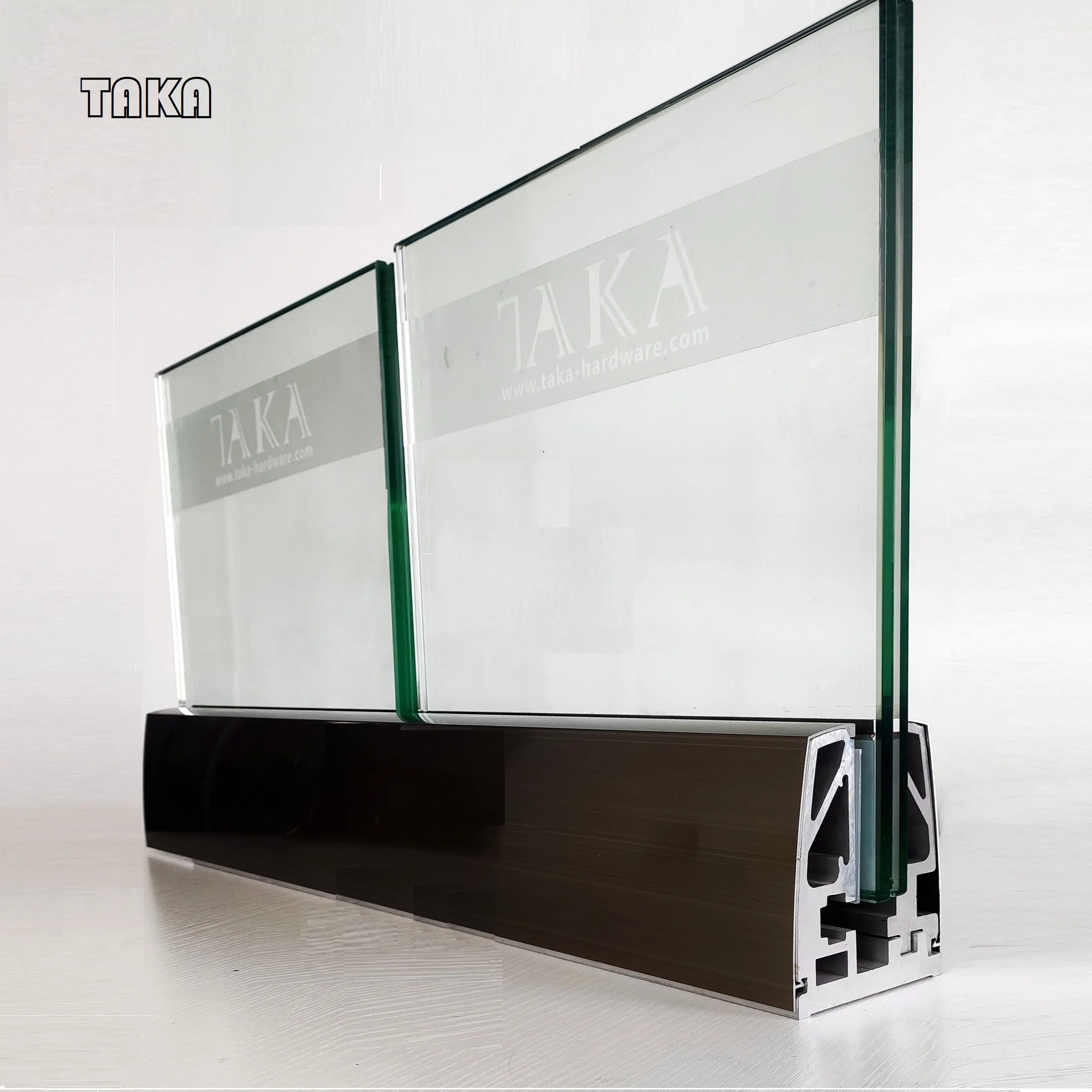 Security Aluminium Glass Balustrade Aluminum Metal Frameless Glass Profile U Base Channel Clamp Railing