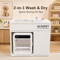ALFAPET RC-110 Hunde-Pflegewanne Hunde-Badestation 2-in-1 Tierpflegestation Hunde-Pflegewanne Trockenschrank (Nur Wanne)