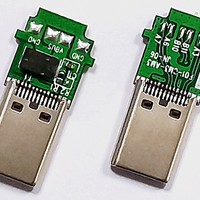 Conector USB Tipo C Macho de 24 Pines, USB 3.0, Protección TVS ESD, de A a C, 56K, de C a C, 60W, 5A, SMT, para PCB de Montaje a Través de Orificio