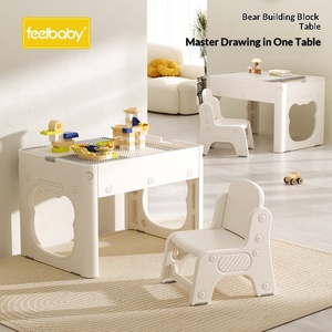 Tavolo Gioco Educativo Multifunzionale in Plastica per Bambini, Design Moderno Quadrato per Uso Domestico, per Ragazzi e Ragazze - Product Image 6