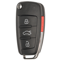 Coque de clé MS 4Botton être adapté pour a3 a4 a6 a8 TT Q7 S6 rc clé de voiture intelligente télécommande fob voiture Bkank clé transpondeur sans clé