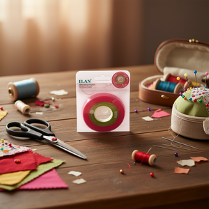 Nastro in garza Ilan 1 cm x 35 iarde rosa per artigianato e cucito - Product Image 3