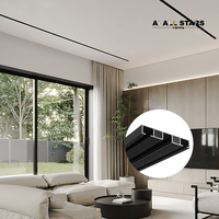 Rails de plafond tendu intérieurs russes, rails à double poulie, accessoires, profilés en aluminium pour plafond tendu noir et blanc