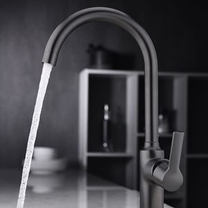 Modern Kitchen Faucet Single Handle Deck <b>Mounted</b> Pull Out <b>Spray</b> 2.0-2.9gal/m Ceramic Valve Core - Product Image 3