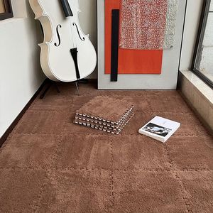 Alfombrillas rectangulares antideslizantes de color sólido para niños, alfombra entrelazada para sala de estar, dormitorio, estudio, alfombra para gatear para niños, fácil de cuidar - Product Image 3