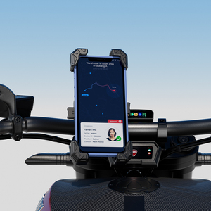 ที่ยึดโทรศัพท์มือถือสำหรับจักรยานยนต์แบบ<span class=keywords><strong>ล็อค</strong></span>อัตโนมัติ กันน้ำ เหมาะสำหรับโทรศัพท์ขนาด 5.4-7.2 นิ้ว - Product Image 5