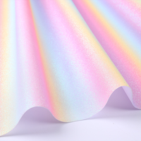 Cuir artificiel synthétique en métal de feuille holographique en cuir lisse coloré lumineux d'unité centrale pour des sacs