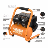 Pistolet de pulvérisation de peinture sans fil portable Freeman 6L 20V Batterie 8 Bar 400W Mini compresseur d'air sans huile