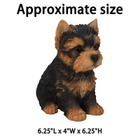 Figurines de chiots Yorkshire Terrier en résine peintes à la main, décorations de table personnalisées pour la maison, vente en gros