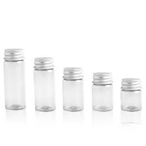 Botol Kaca Bening, Botol Kaca Bening 5Ml 6Ml 7Ml 10Ml 14Ml dengan Sekrup Aluminium