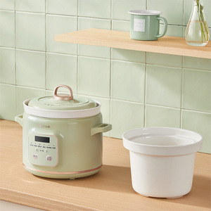 Casserole électrique Bear 2L en céramique avec minuteur intelligent pour soupes et bouillies, usage domestique - Product Image 2