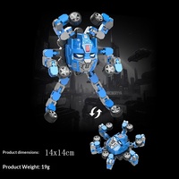 Jouet Spinner à doigts en plastique, robot méca transformable, spinner mécanique pour les doigts, gadget anti-stress pour garçons et filles