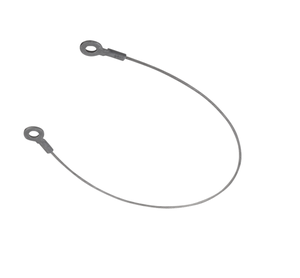 K0367 Tether <b>Cable</b> Form B <b>with</b> Crimp Terminal Stainless Steel 1.4301 Transparent Plastic Cover Aluminium Loss Prevention - Product Image 1
