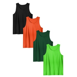 BMTT01 Paquete de 5 Camisetas Deportivas sin Mangas para Hombre, Camiseta de Gimnasio de Malla Transpirable de Secado Rápido, Negro/Gris/Carbón/Azul Marino/Azul - Product Image 5