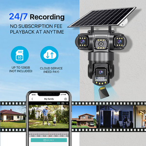 กล้องรักษาความปลอดภัยไร้สาย8MP เลนส์ AOV 24ชั่วโมง3เลนส์กล้องติดตามอัตโนมัติสีเต็มภาพกลางคืนกล้องวงจรปิดพลังงานแสงอาทิตย์4G ซิม IP66กลางแจ้ง8K - Product Image 6