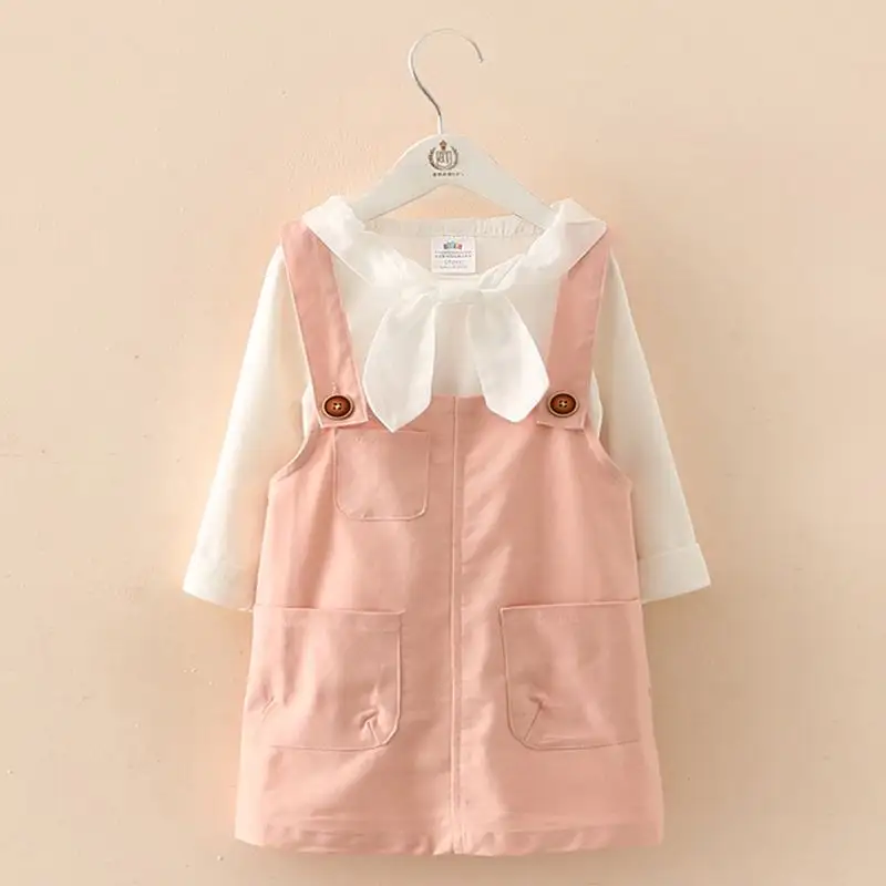 Hot Selling Products Little Fancy Girls Long Sleeve T Shirt Dress Suits From China Supplier Clothing